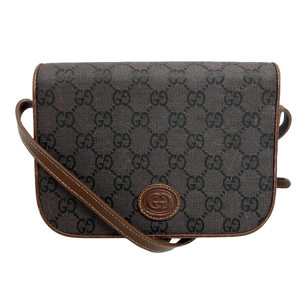GUCCI Shoulder Bag 26 007 0064 canvas Brown Old Gucci Women Used