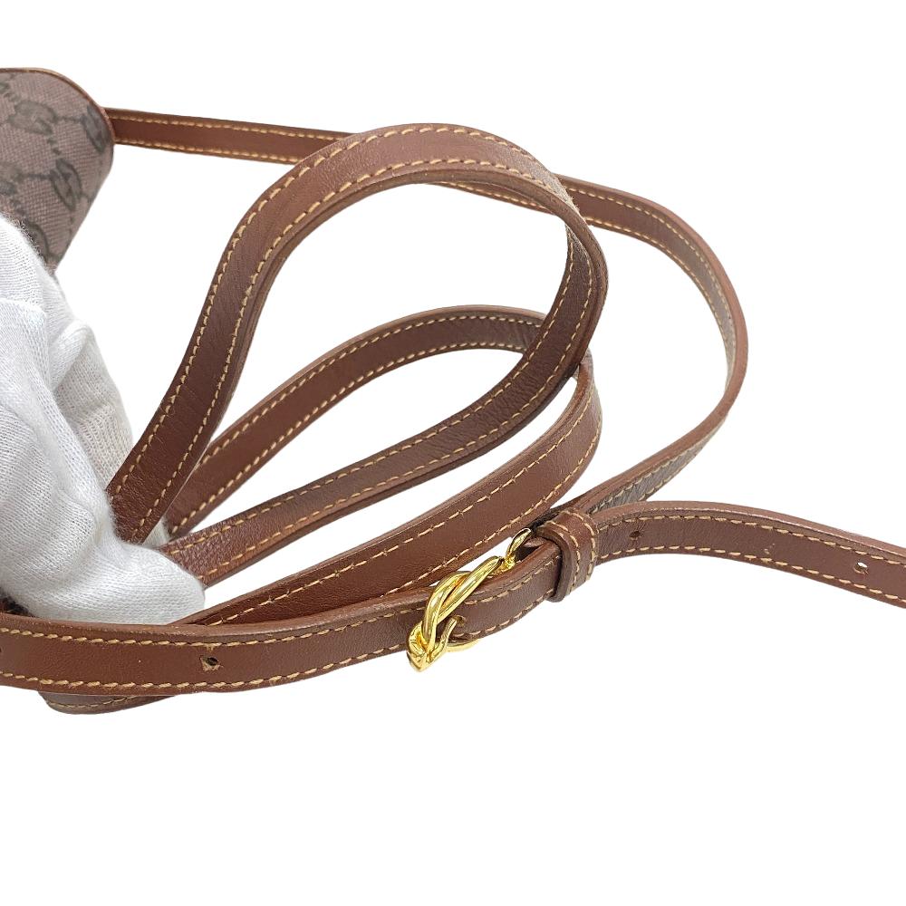 GUCCI Shoulder Bag 26 007 0064 canvas Brown Old Gucci Women Used