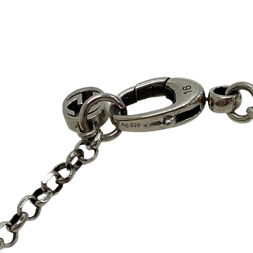 GUCCI bracelet Silver925 Silver 16 925 6.9g double G key Arabesque Women(Unisex) Used