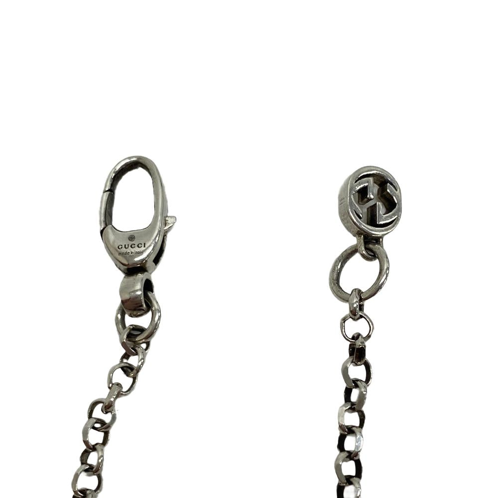GUCCI bracelet Silver925 Silver 16 925 6.9g double G key Arabesque Women(Unisex) Used