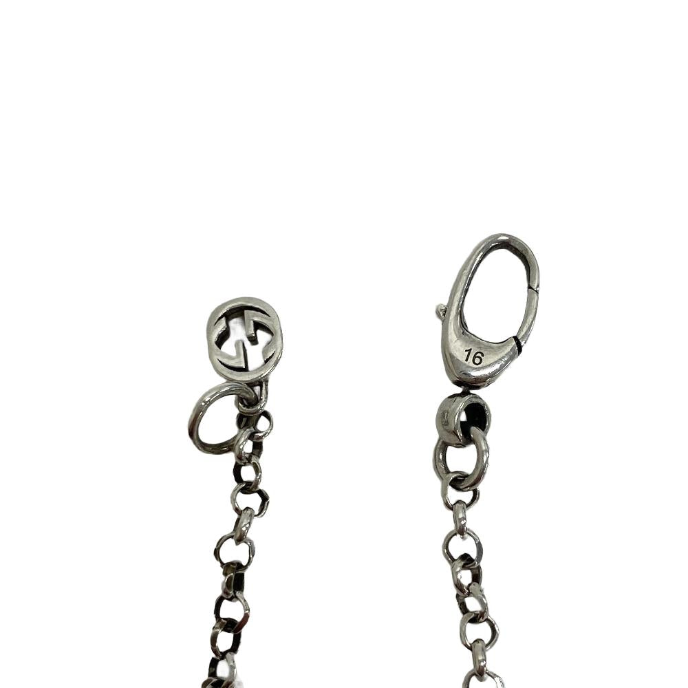 GUCCI bracelet Silver925 Silver 16 925 6.9g double G key Arabesque Women(Unisex) Used