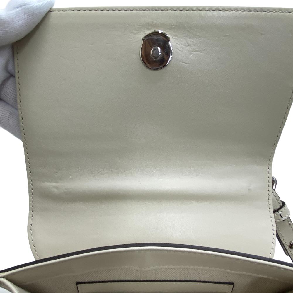 GUCCI Shoulder Bag 625782 leather white GG emboss Women Used