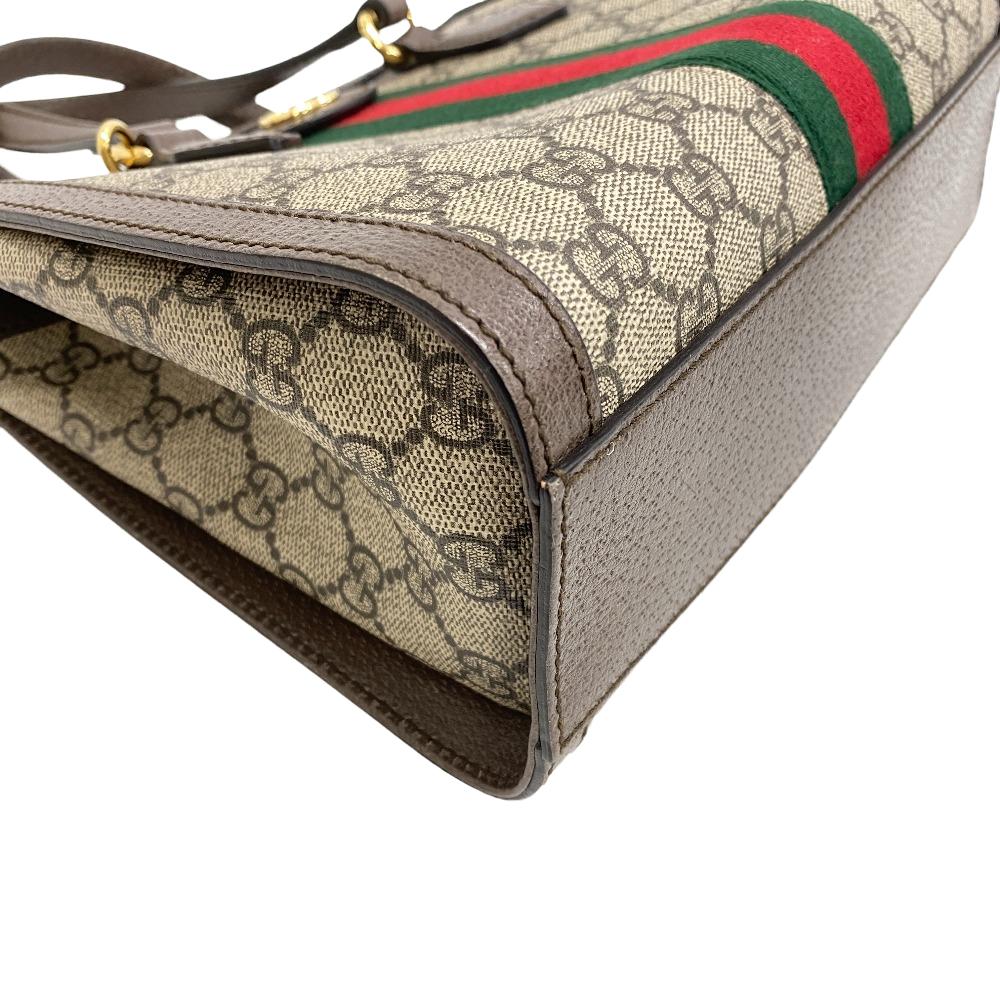 GUCCI Handbag canvas Brown GG Supreme Ofidia Women Used