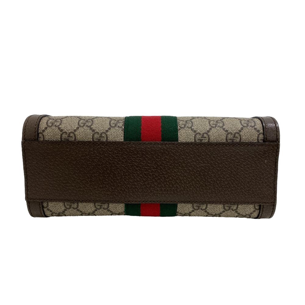 GUCCI Handbag canvas Brown GG Supreme Ofidia Women Used