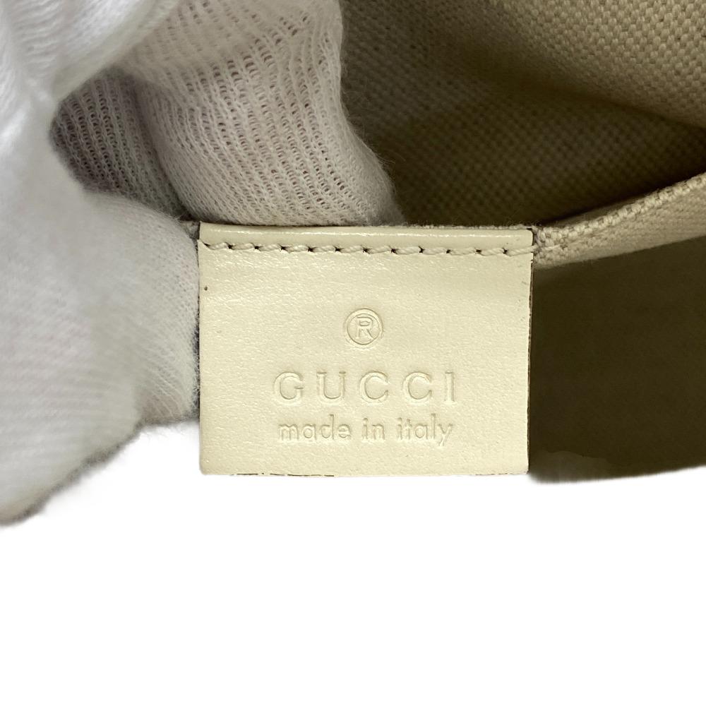 GUCCI Handbag 640716 leather white 2WAY Shoulder Bag Horsebit Women Used