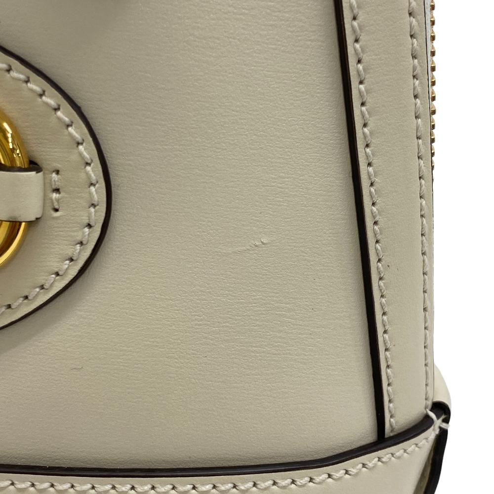 GUCCI Handbag 640716 leather white 2WAY Shoulder Bag Horsebit Women Used