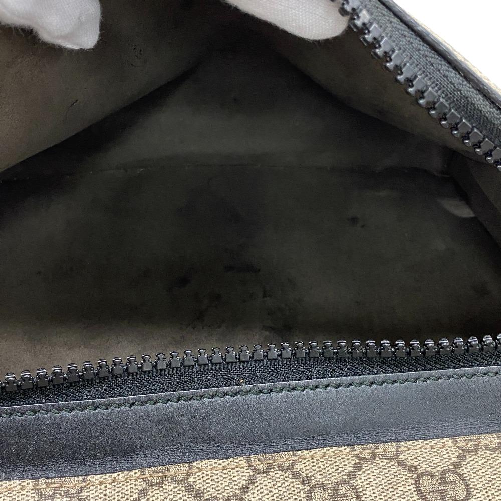 GUCCI Backpack 406370 leather beige GG Supreme Women Used