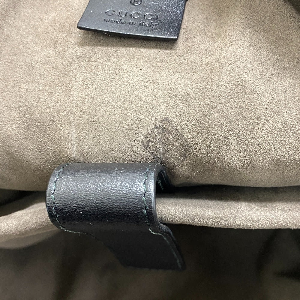 GUCCI Backpack 406370 leather beige GG Supreme Women Used