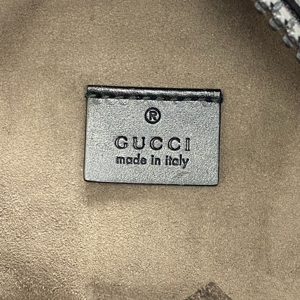 GUCCI Backpack 406370 leather beige GG Supreme Women Used