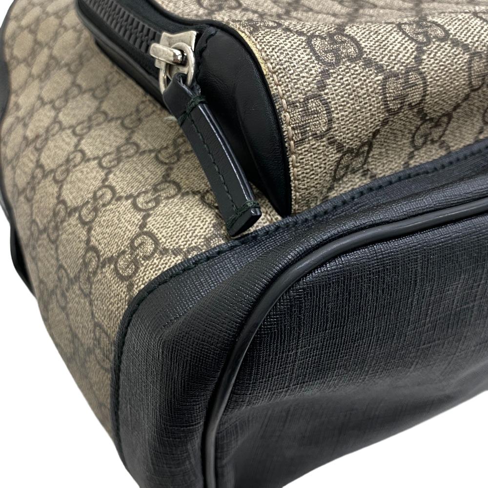 GUCCI Backpack 406370 leather beige GG Supreme Women Used