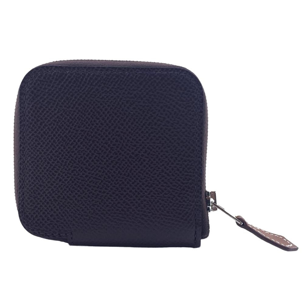 HERMES Coin case Epsom Brown Azap silk in Women(Unisex) Used