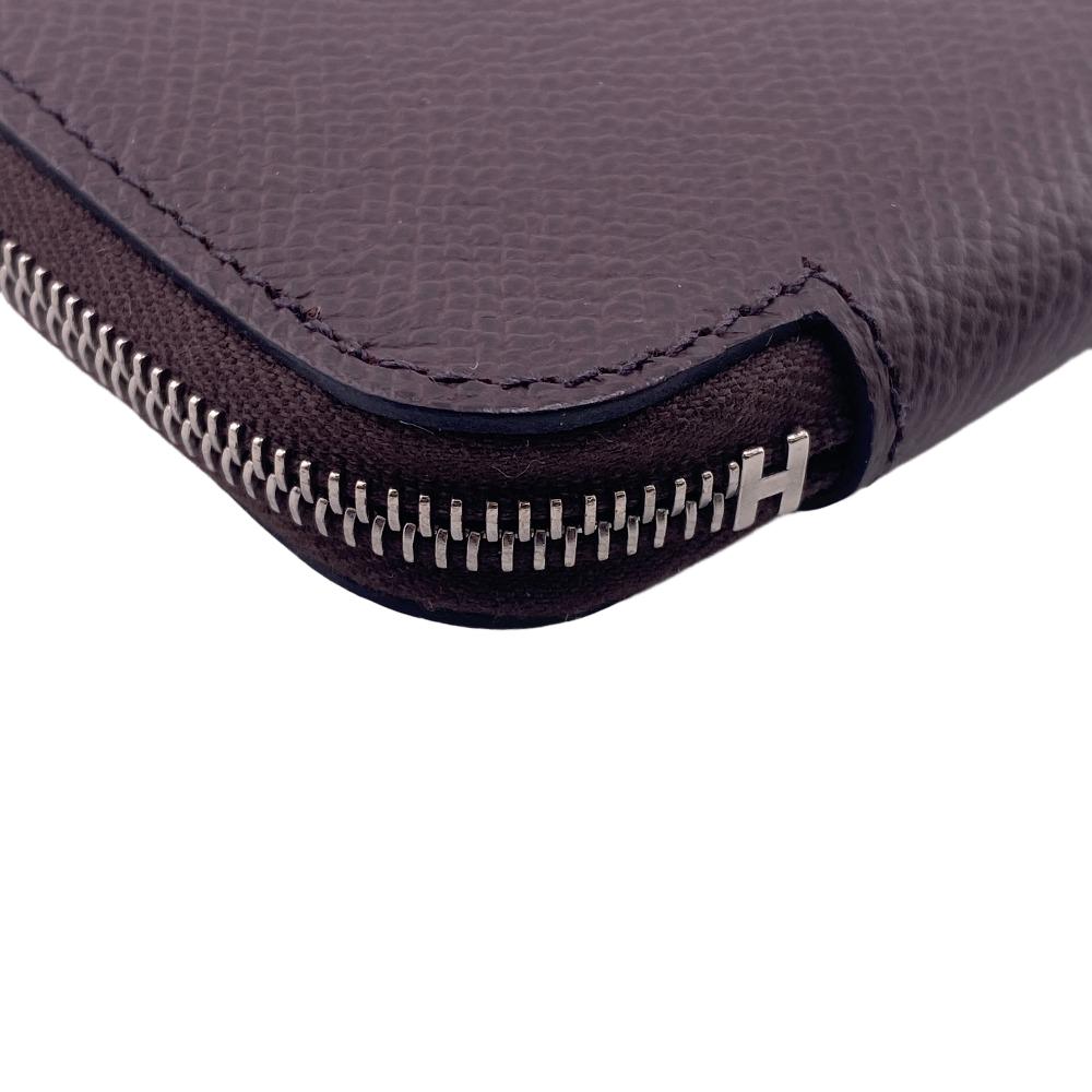 HERMES Coin case Epsom Brown Azap silk in Women(Unisex) Used