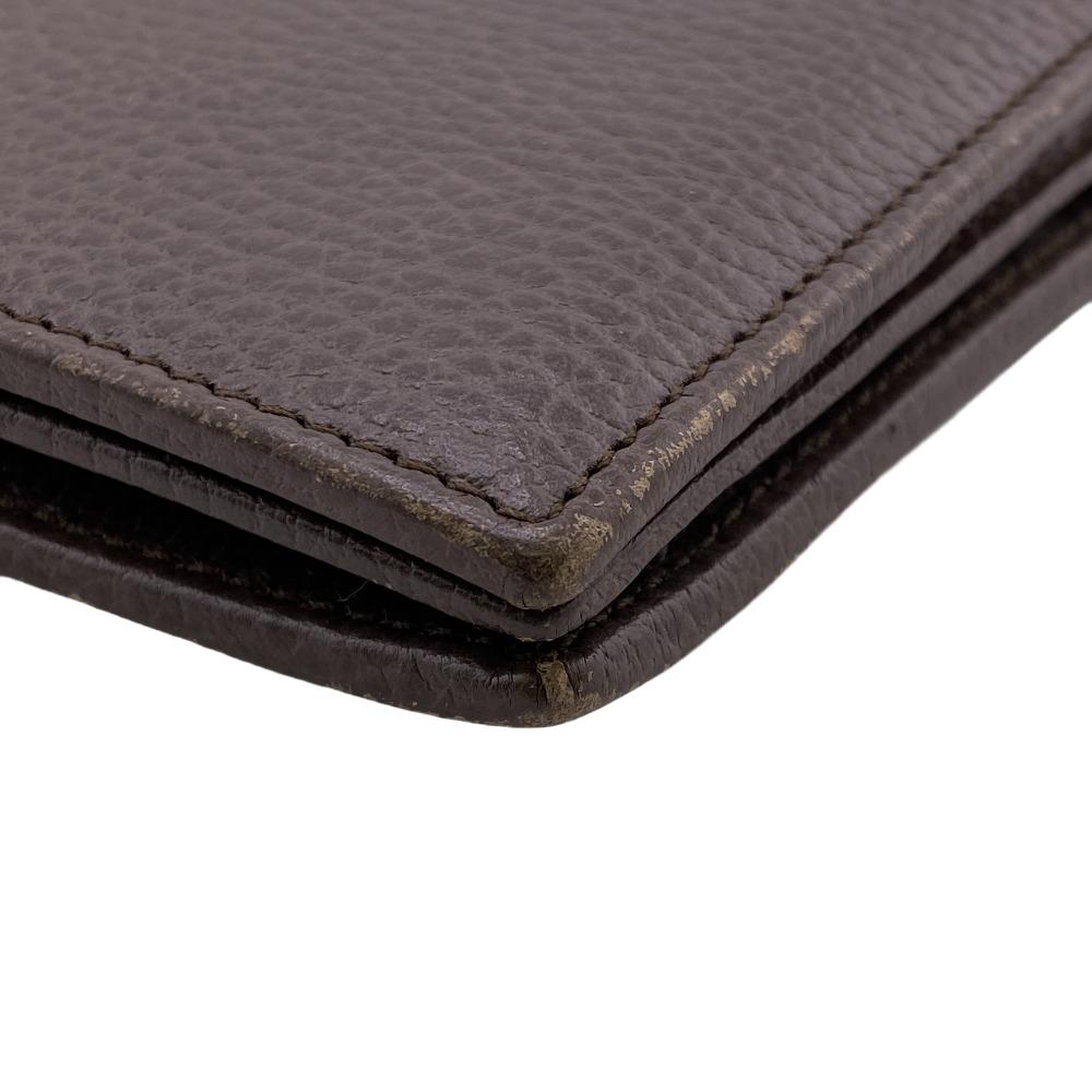 GUCCI Long Wallet Purse 368231 leather gray Women Used