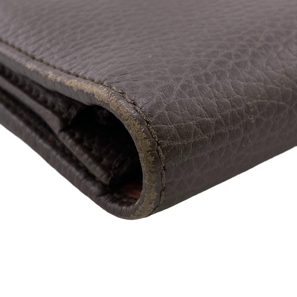 GUCCI Long Wallet Purse 368231 leather gray Women Used