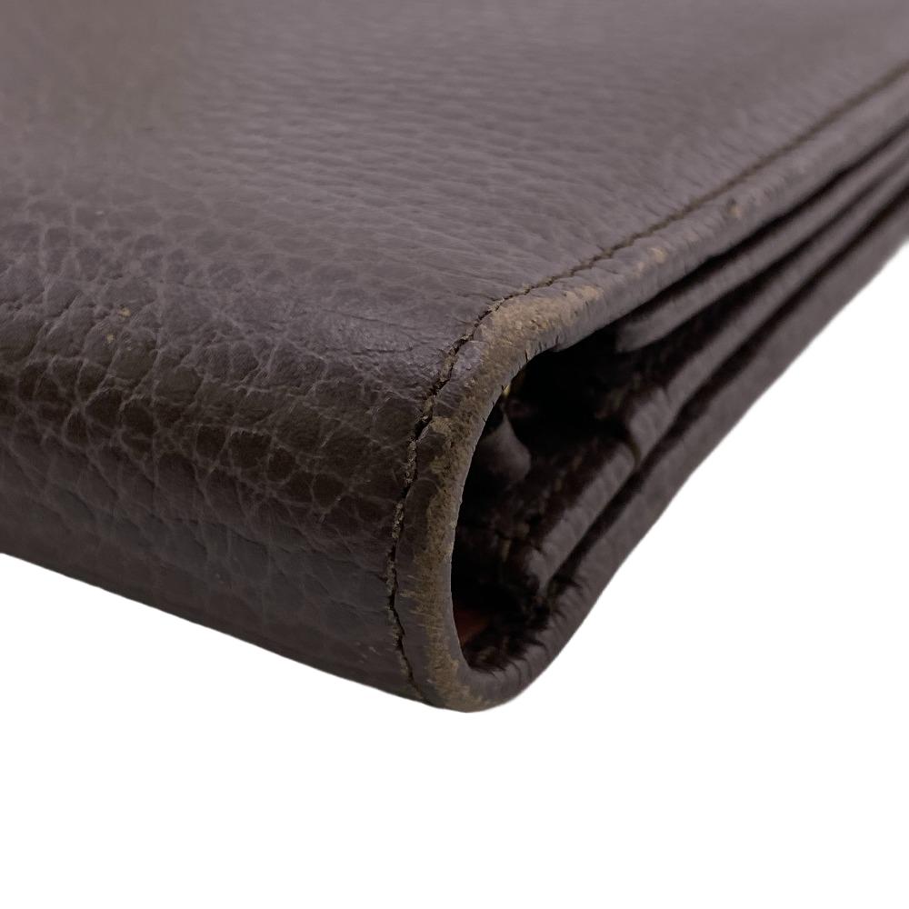 GUCCI Long Wallet Purse 368231 leather gray Women Used