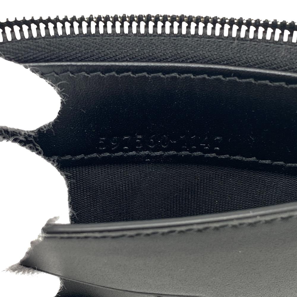 GUCCI Coin case 597560 leather black Card Case Guccisima unisex(Unisex) Used