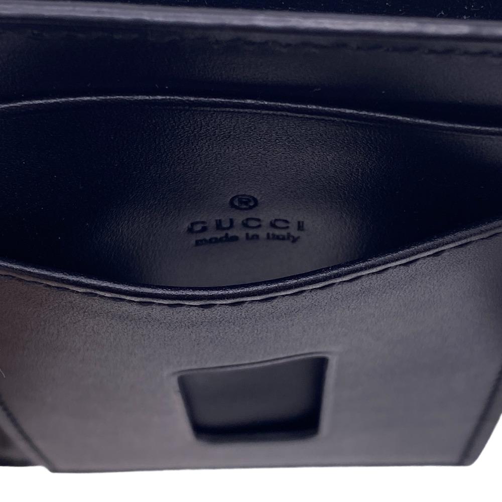 GUCCI Coin case 597560 leather black Card Case Guccisima unisex(Unisex) Used