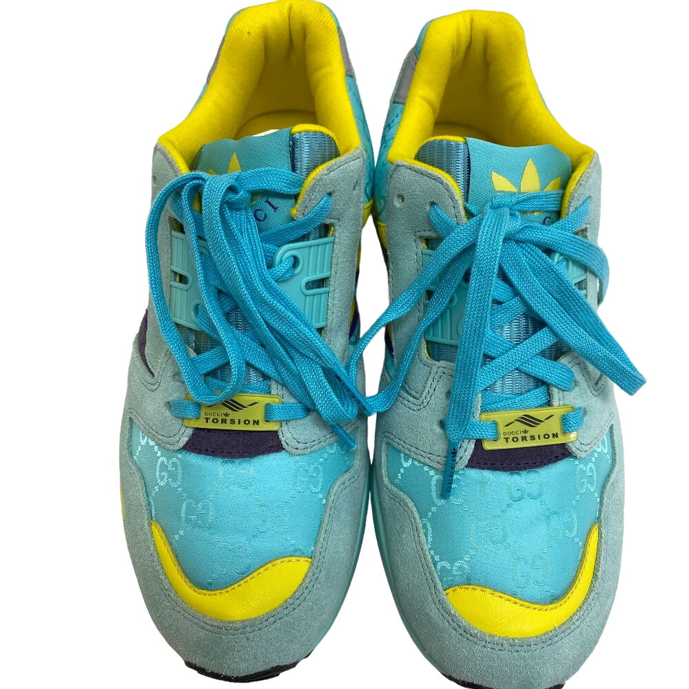 GUCCI sneakers 722212 ZX8000 Suede, Canvas Light blue Adidas 23 Stainless Steel TORSION Women 36 2/1 Used