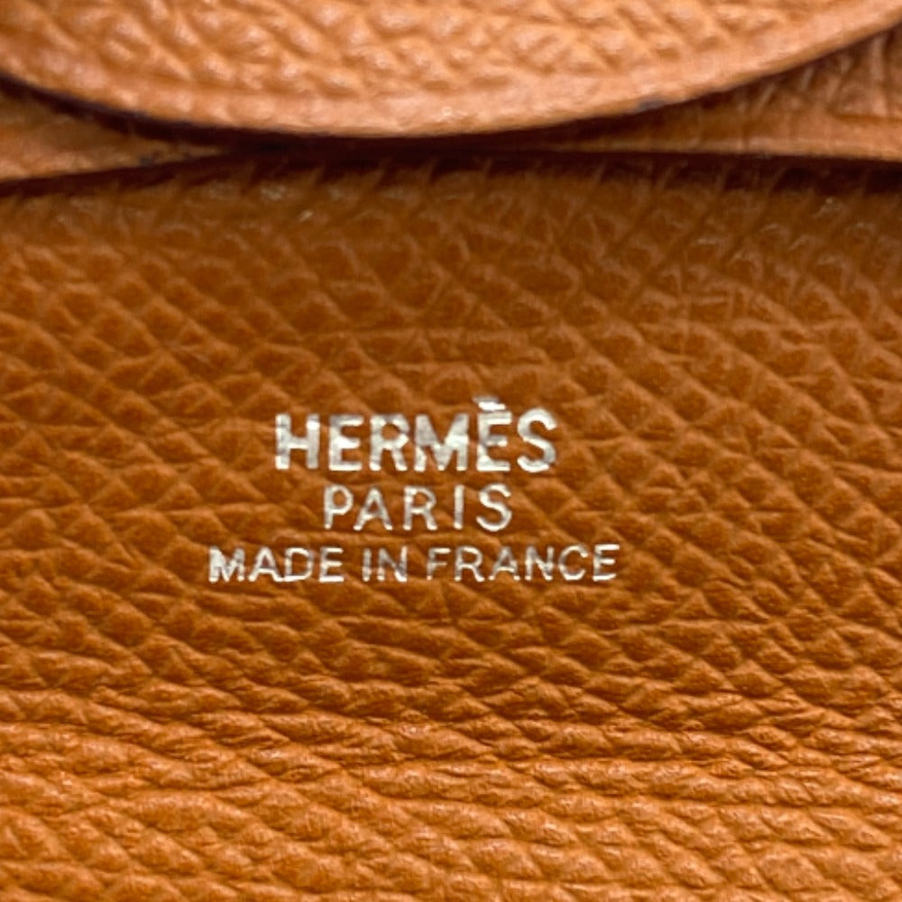 HERMES Coin case Epsom Brown unisex(Unisex) Used