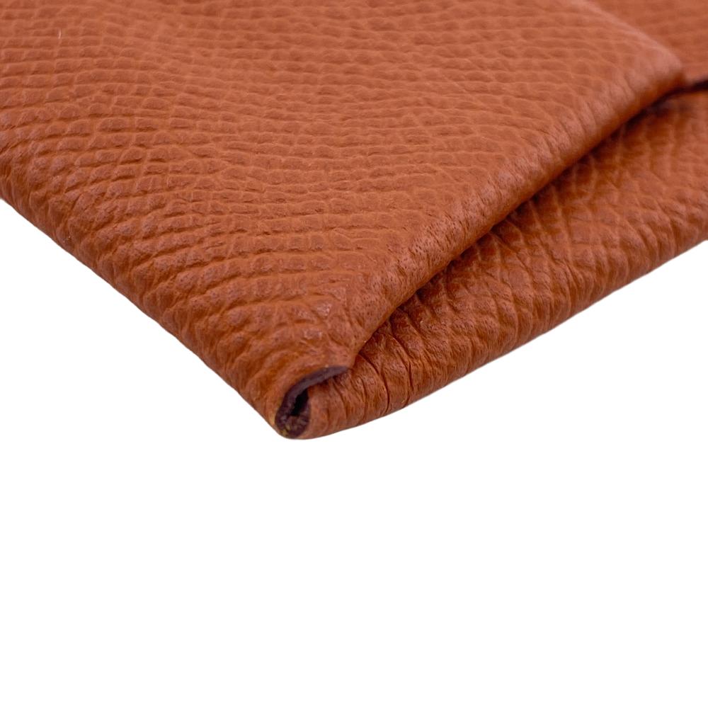 HERMES Coin case Epsom Brown unisex(Unisex) Used