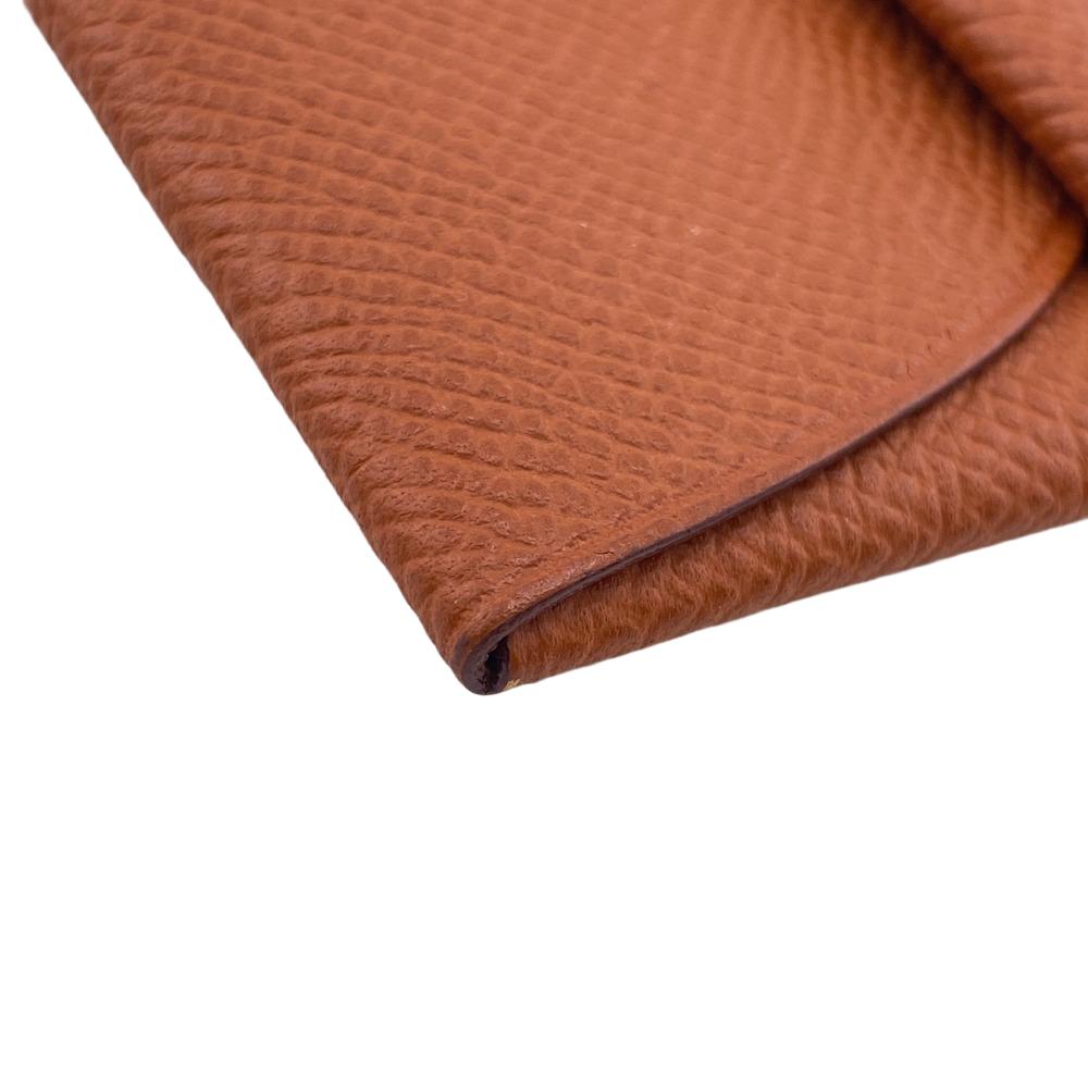 HERMES Coin case Epsom Brown unisex(Unisex) Used