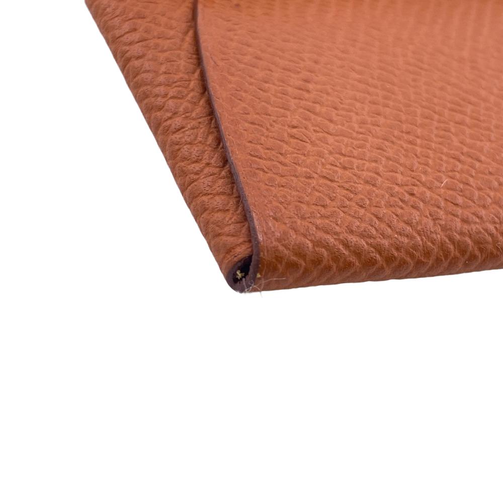 HERMES Coin case Epsom Brown unisex(Unisex) Used
