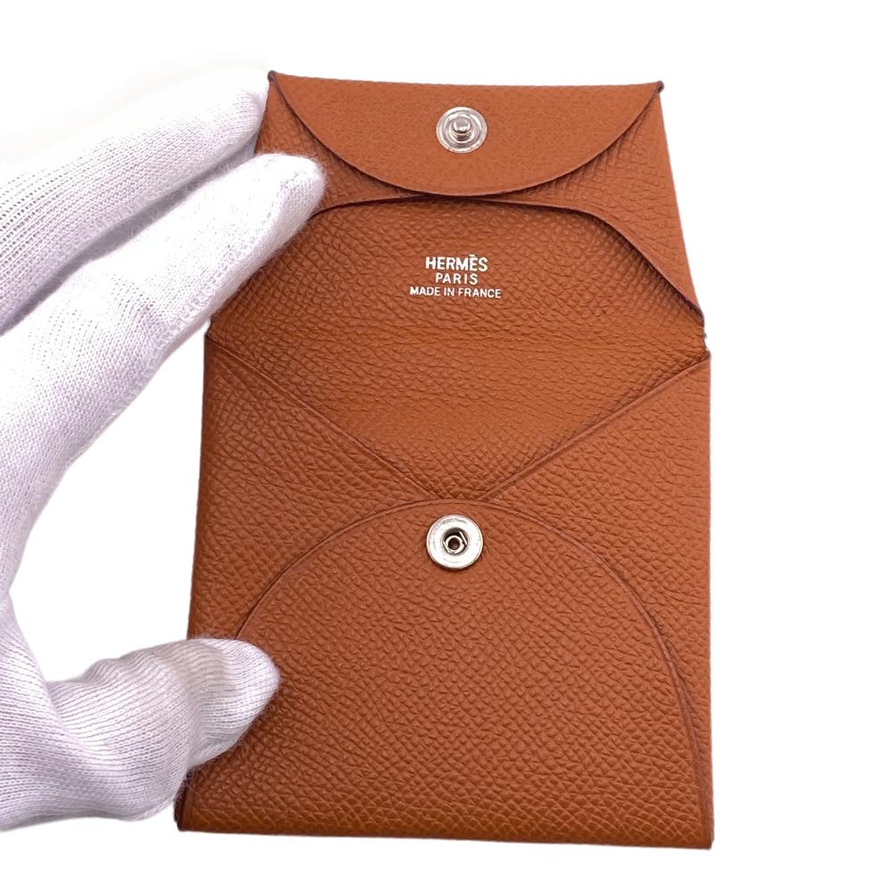HERMES Coin case Epsom Brown unisex(Unisex) Used