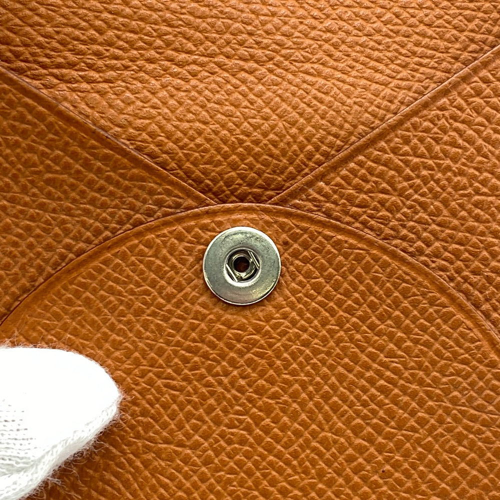HERMES Coin case Epsom Brown unisex(Unisex) Used