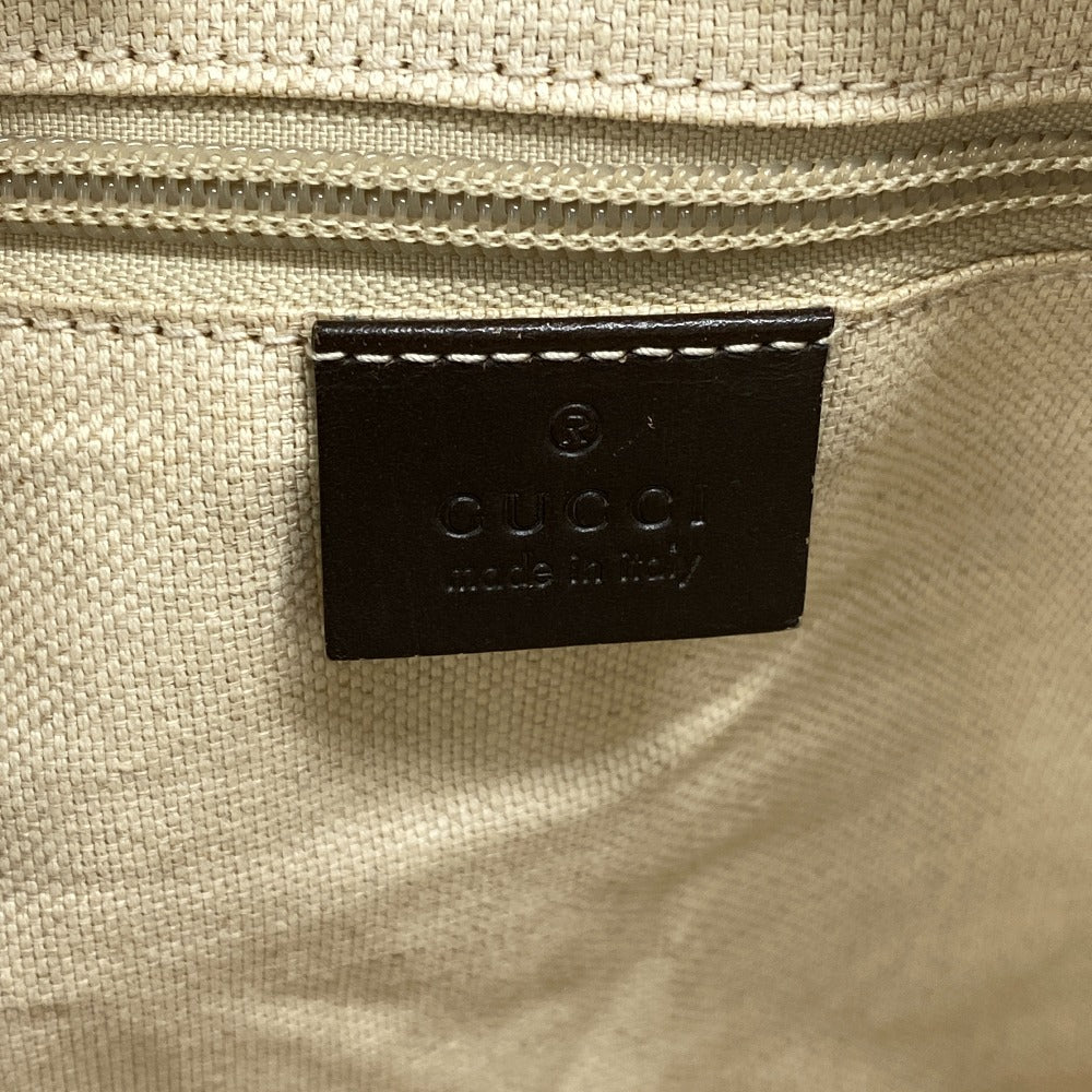 GUCCI Tote Bag PVC Brown 2WAY Shoulder Bag GG Supreme Women Used