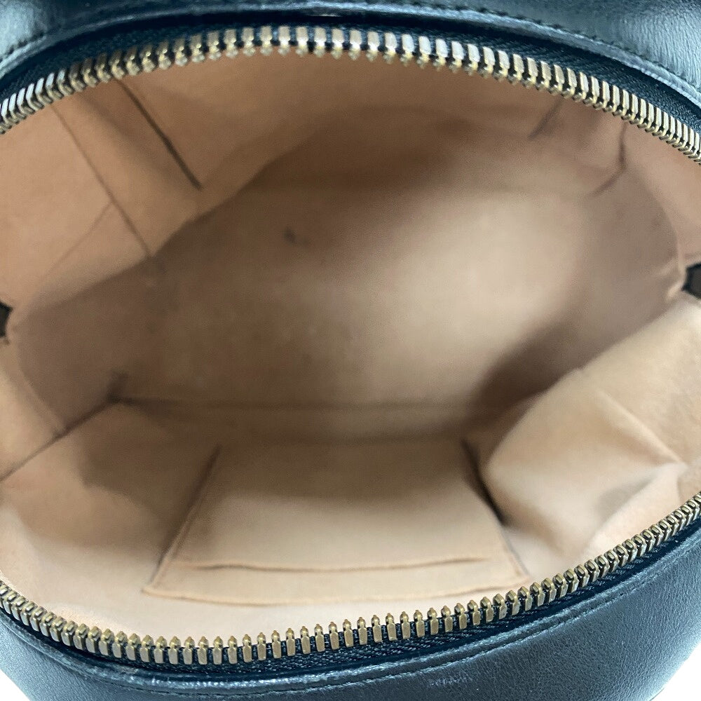 GUCCI Backpack leather black GG Marmont Women Used