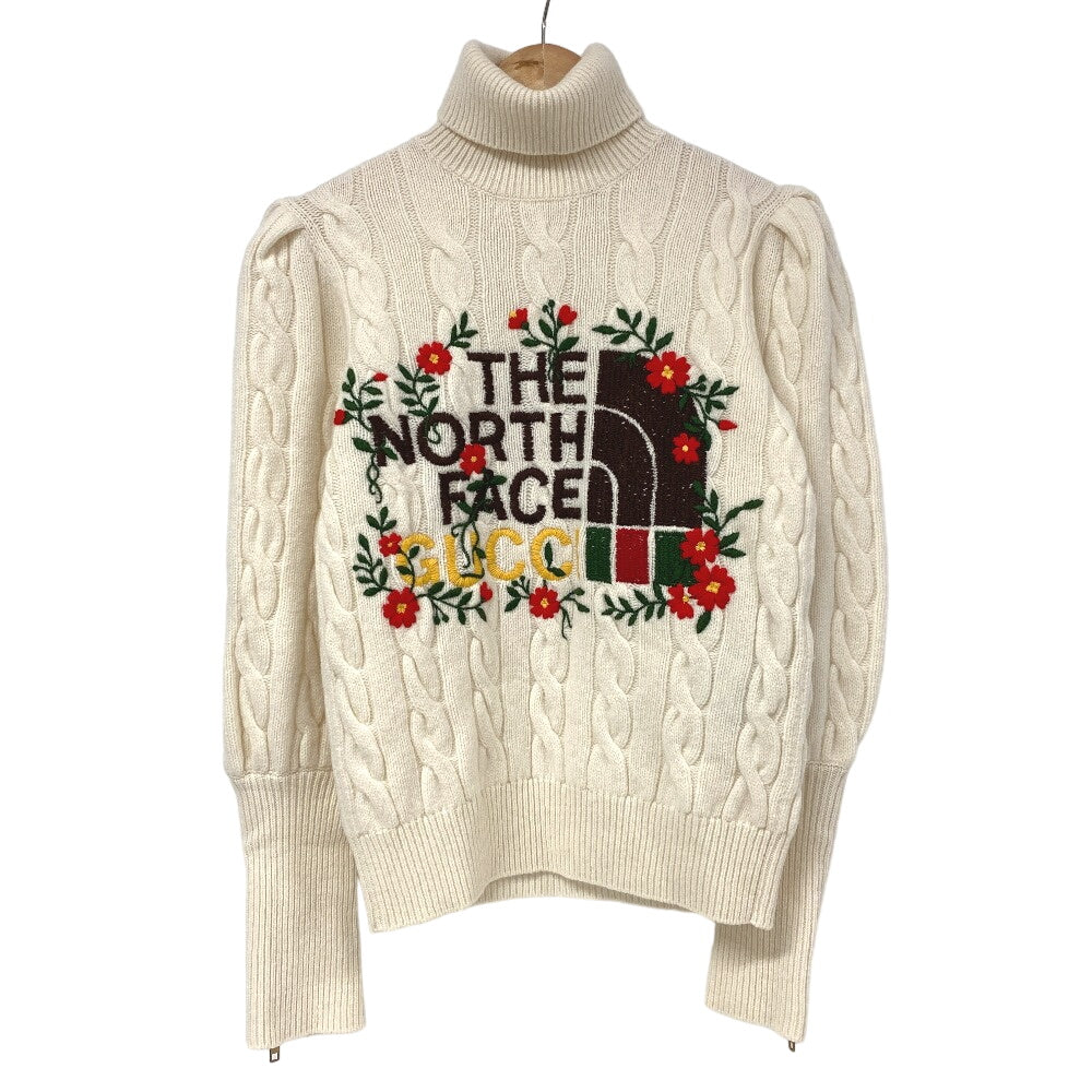 GUCCI knit XKB2A Wool, Acrylic white High neck knit XS（160/84Y)