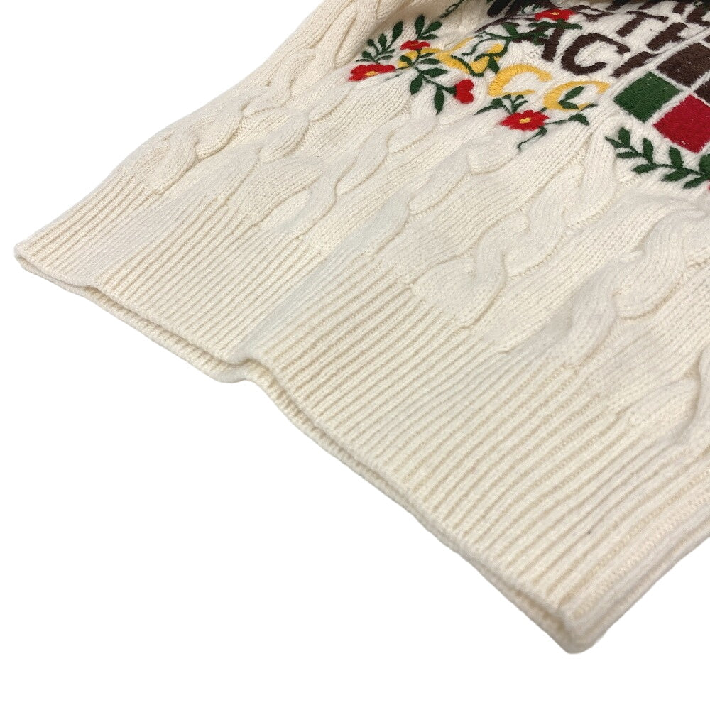GUCCI knit XKB2A Wool, Acrylic white High neck knit XS（160/84Y)