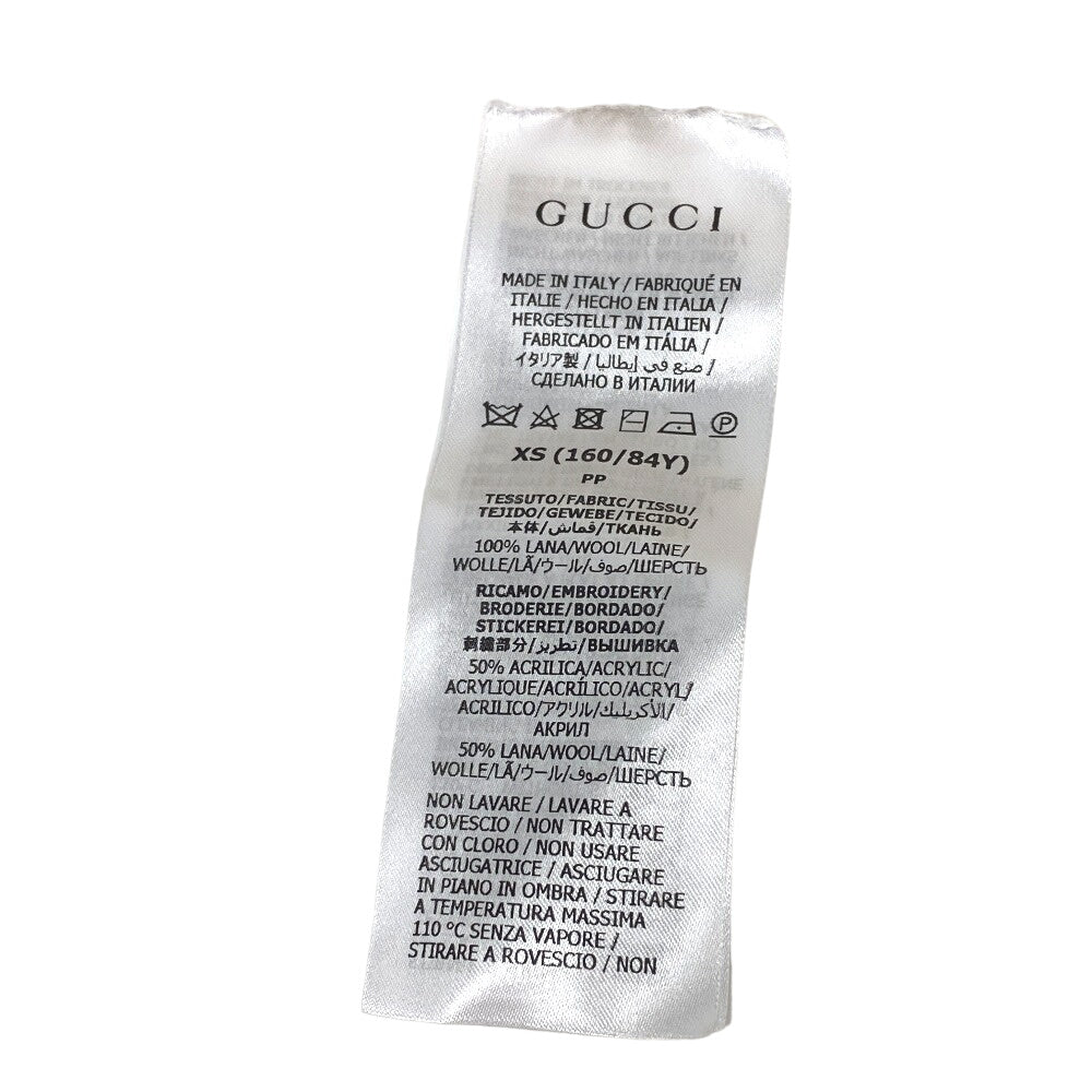 GUCCI knit XKB2A Wool, Acrylic white High neck knit XS（160/84Y)