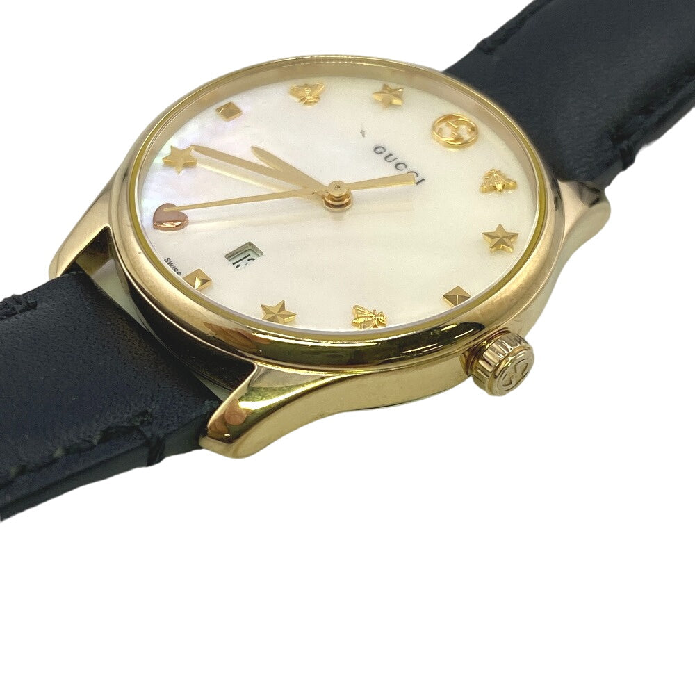 GUCCI Watches Gold Plated gold Quartz QZ Shell Dial G timeless Women Used