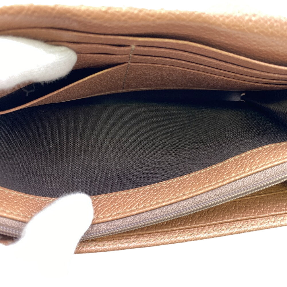 GUCCI Long Wallet Purse 323396 Canvas, Leather beige GG canvas Zippered Coin Pocket Long Wallet Women Used