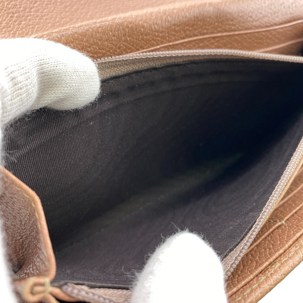 GUCCI Long Wallet Purse 323396 Canvas, Leather beige GG canvas Zippered Coin Pocket Long Wallet Women Used