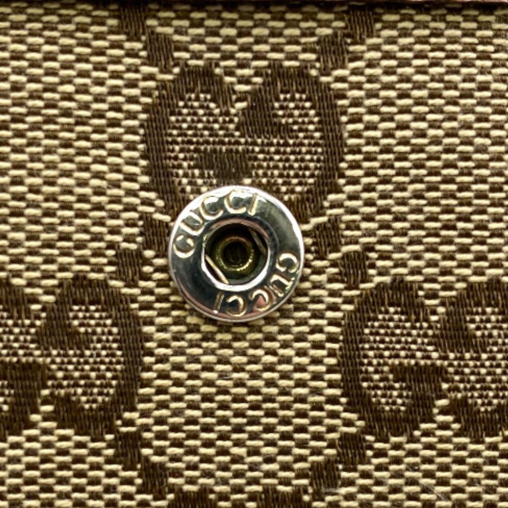 GUCCI Long Wallet Purse 323396 Canvas, Leather beige GG canvas Zippered Coin Pocket Long Wallet Women Used