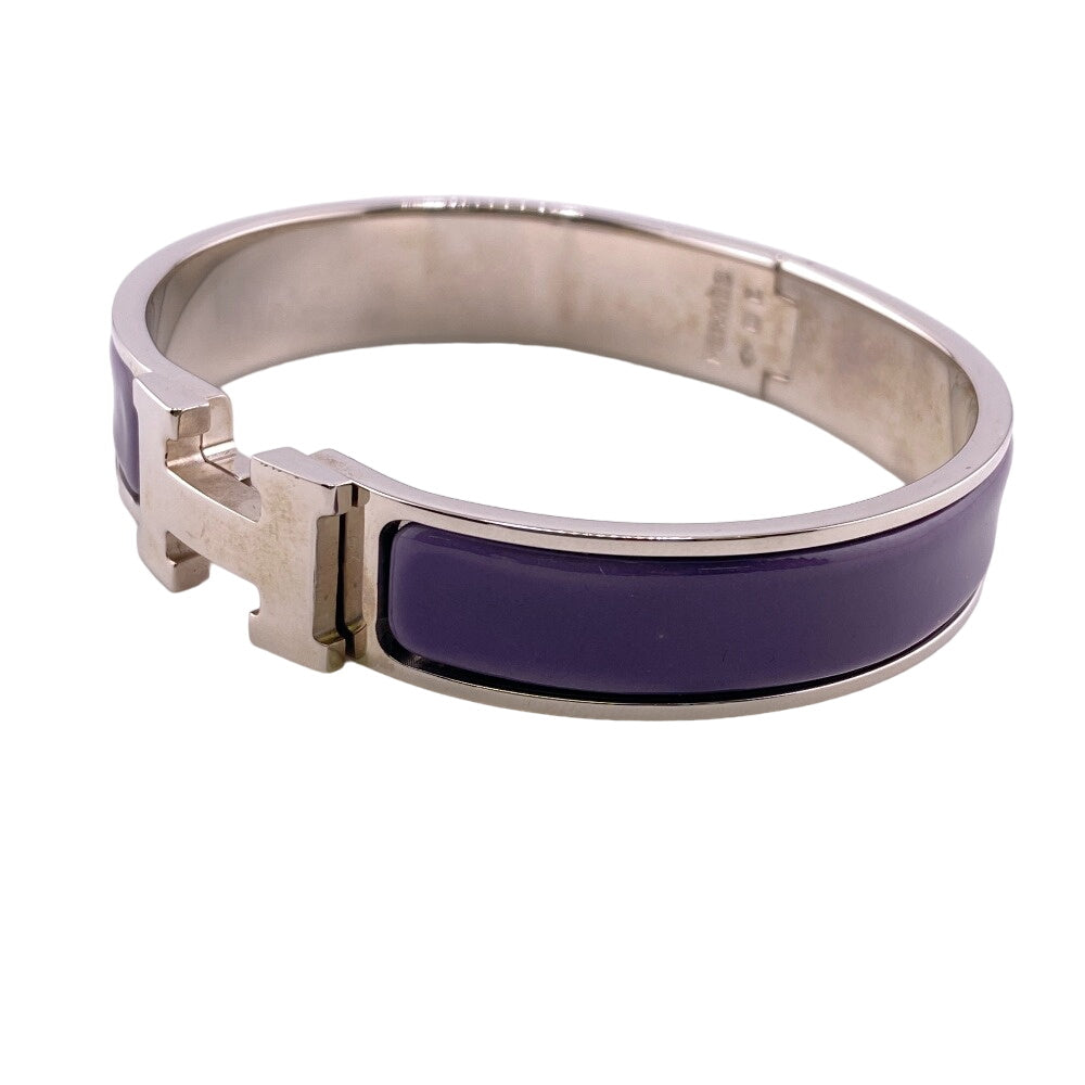 HERMES Bangle Gold Plated purple Click H bangle Fan Bangle