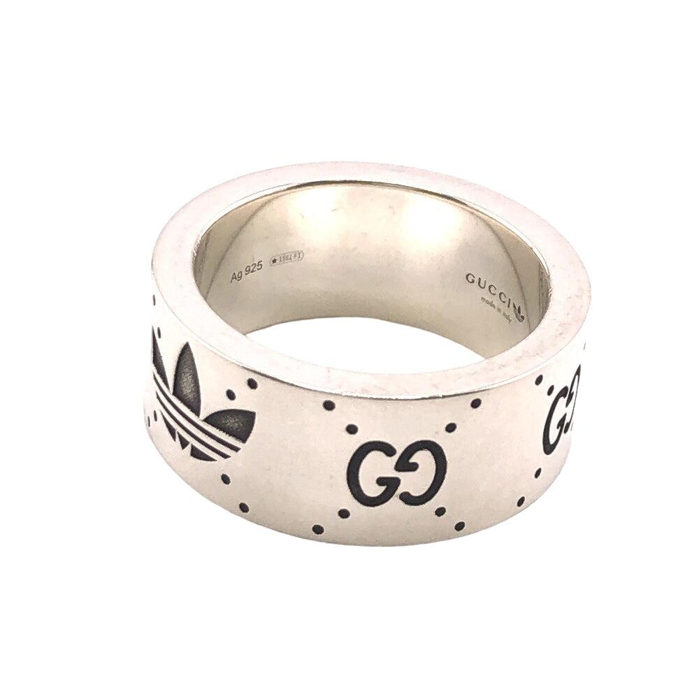 GUCCI Ring Silver Silver GG logo