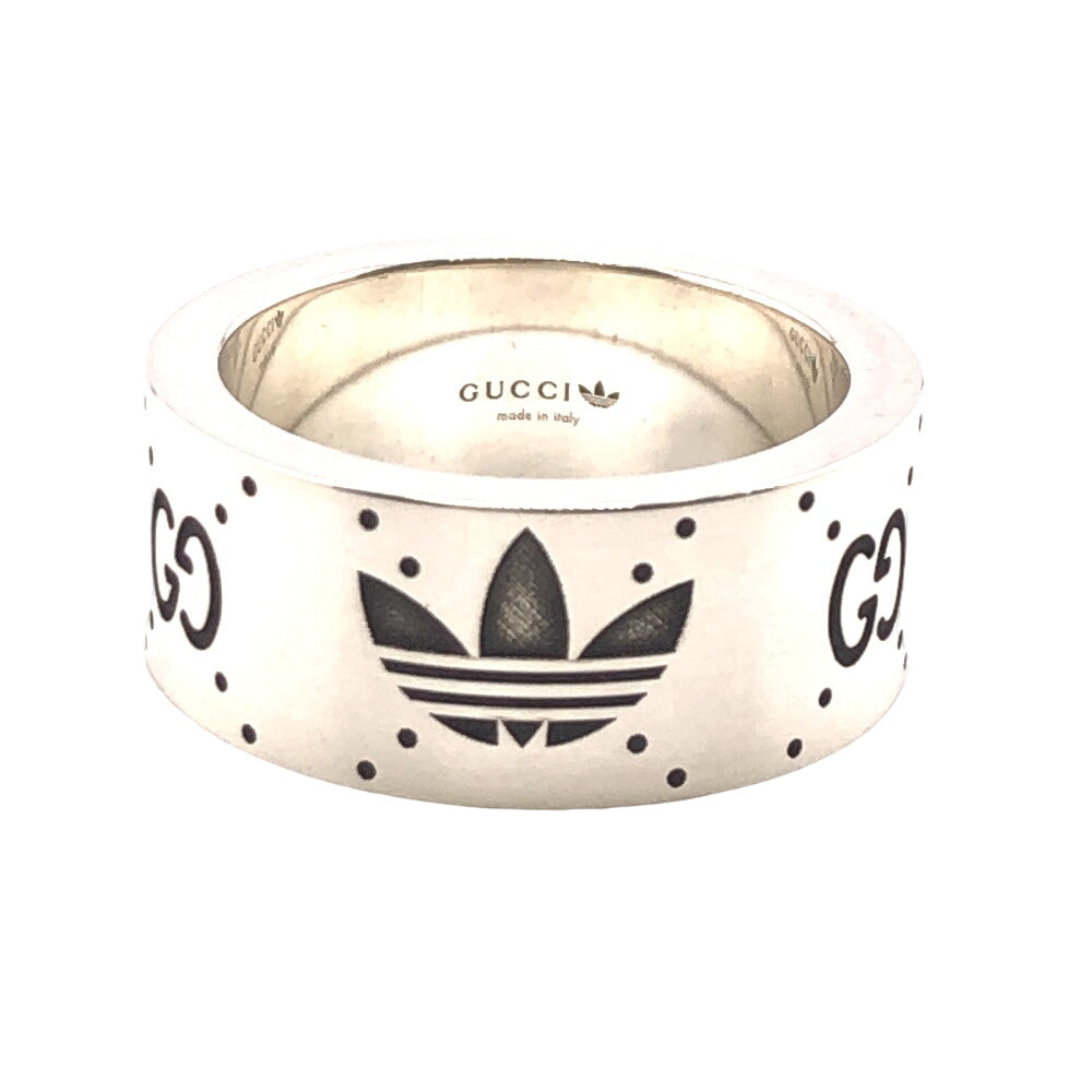 GUCCI Ring Silver Silver GG logo