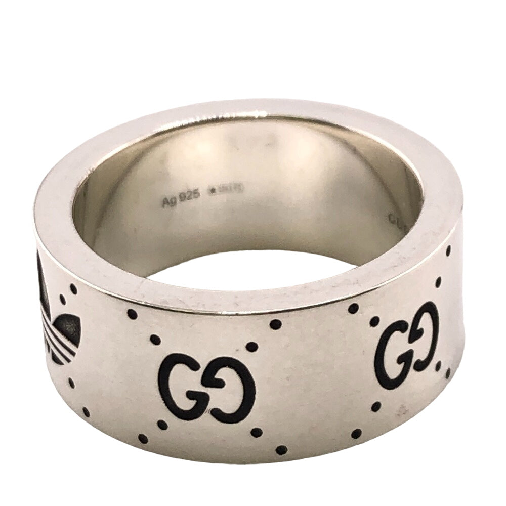 GUCCI Ring Silver Silver GG logo
