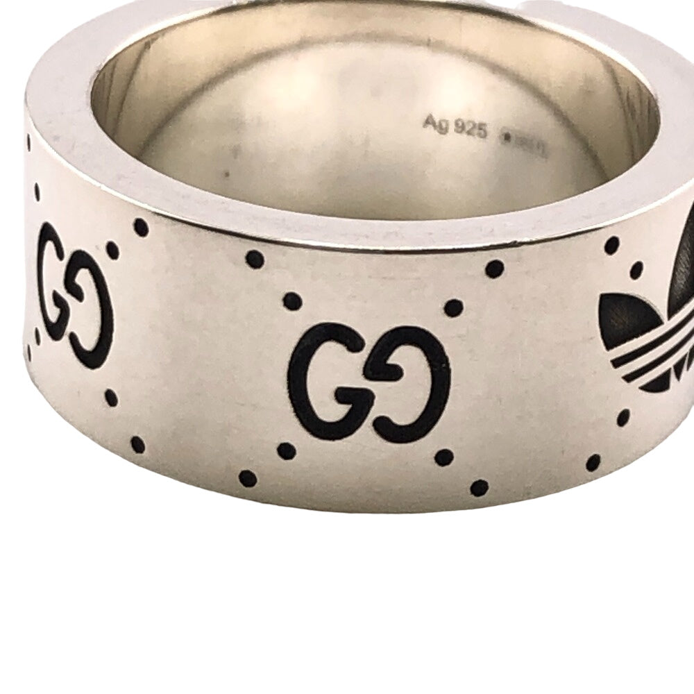 GUCCI Ring Silver Silver GG logo