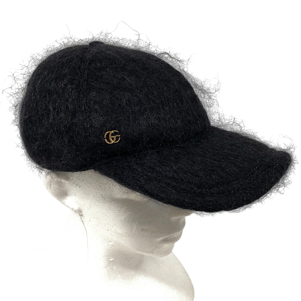 GUCCI cap 729349 wool black Baseball cap Double G Women(Unisex) L 58cm Used