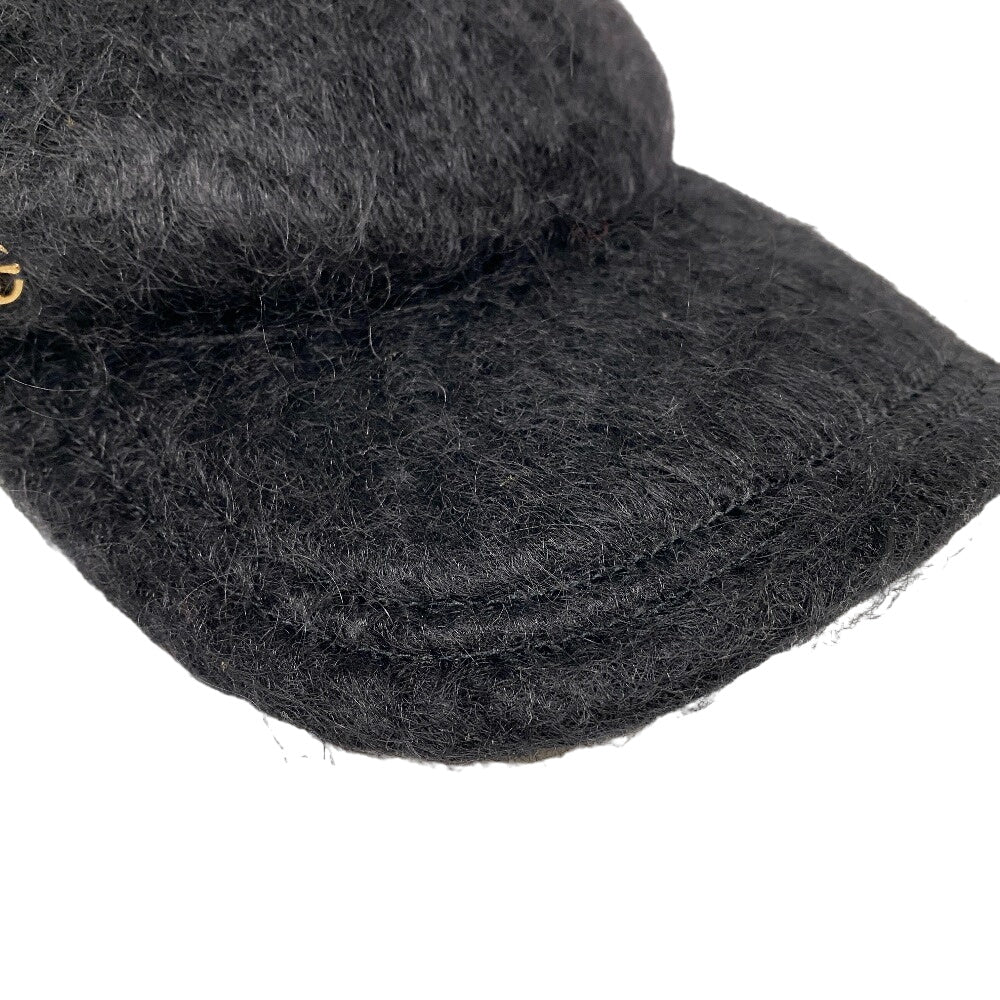 GUCCI cap 729349 wool black Baseball cap Double G Women(Unisex) L 58cm Used