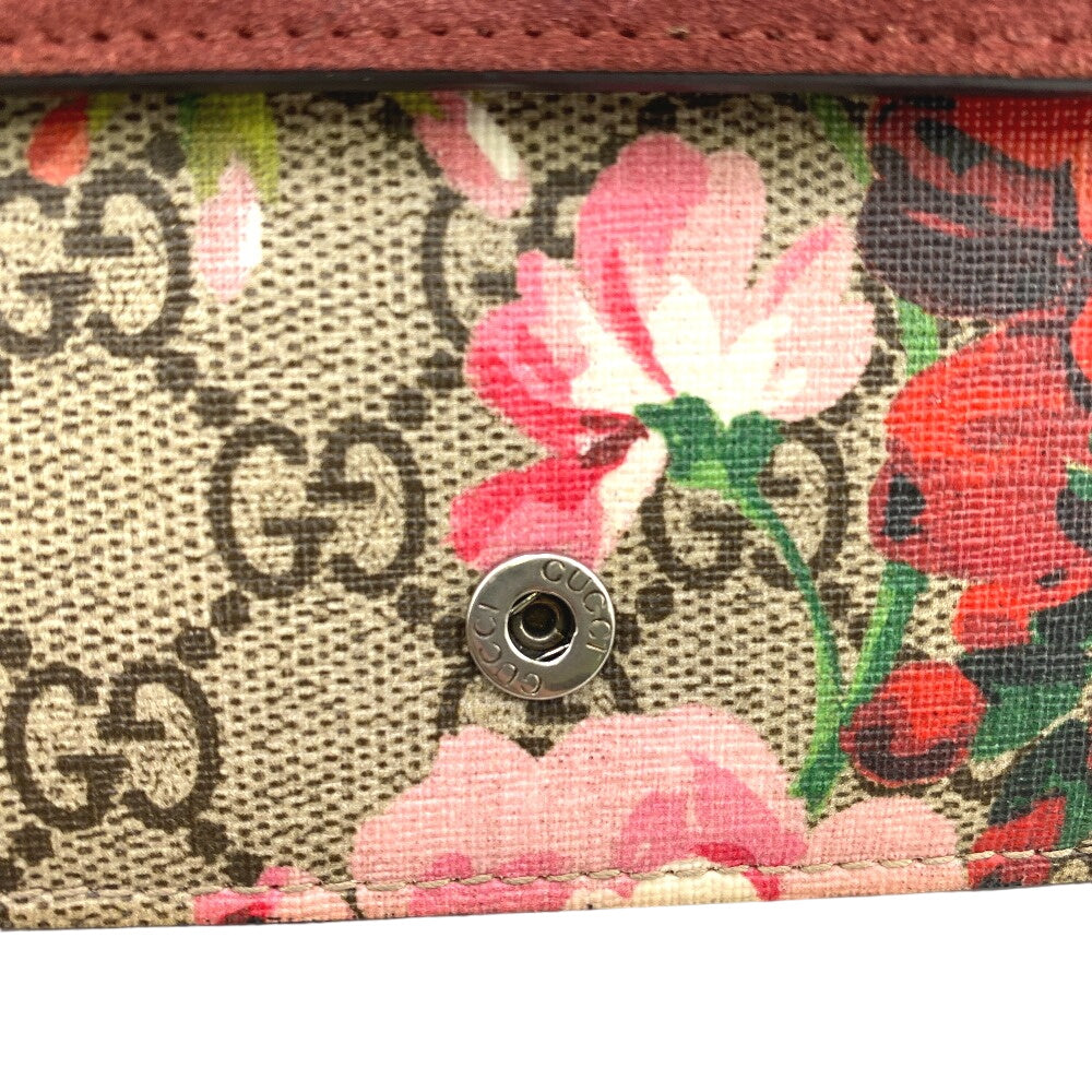 GUCCI Shoulder Bag 476432 PVC, suede Red ChainShoulder GG Blooms Women Used