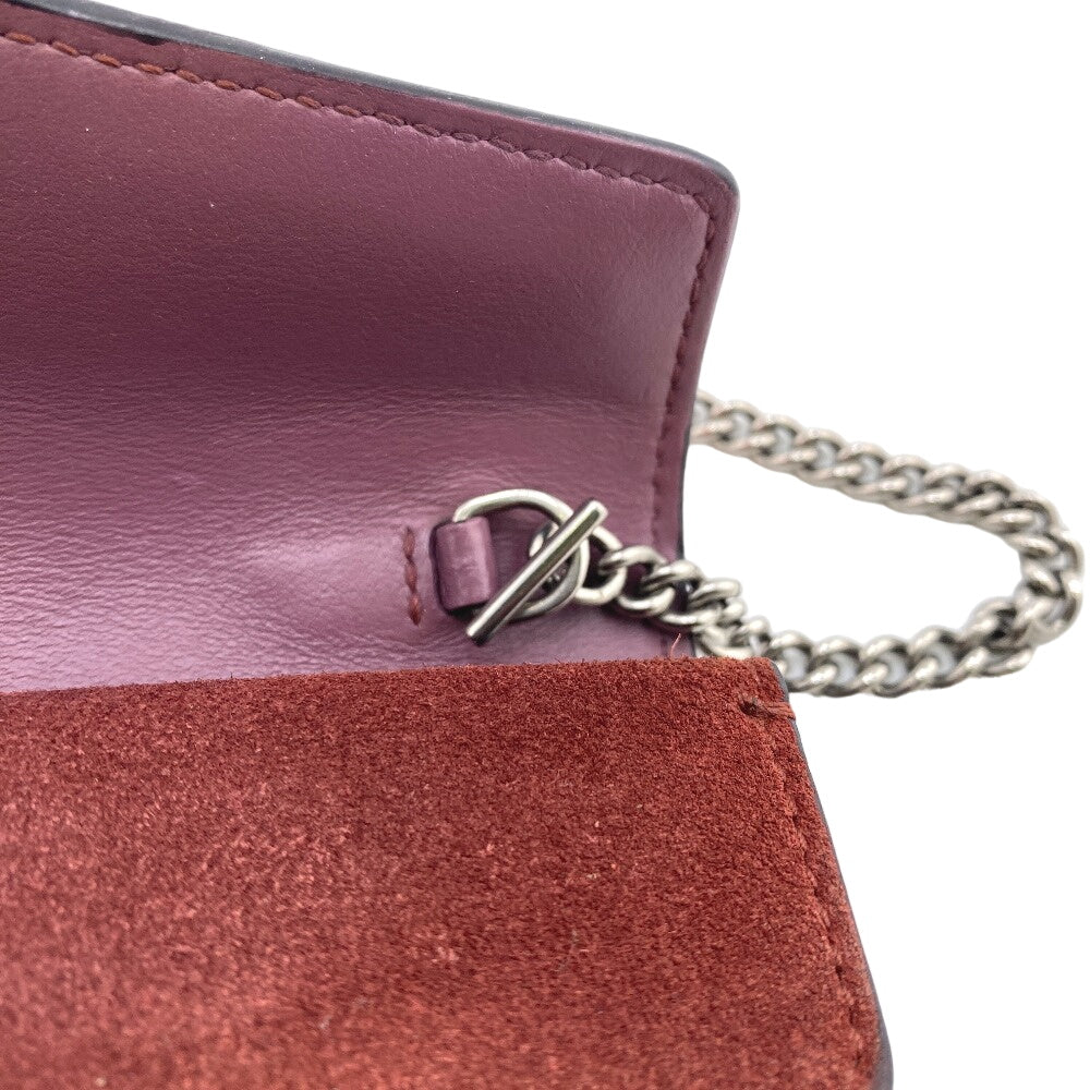 GUCCI Shoulder Bag 476432 PVC, suede Red ChainShoulder GG Blooms Women Used
