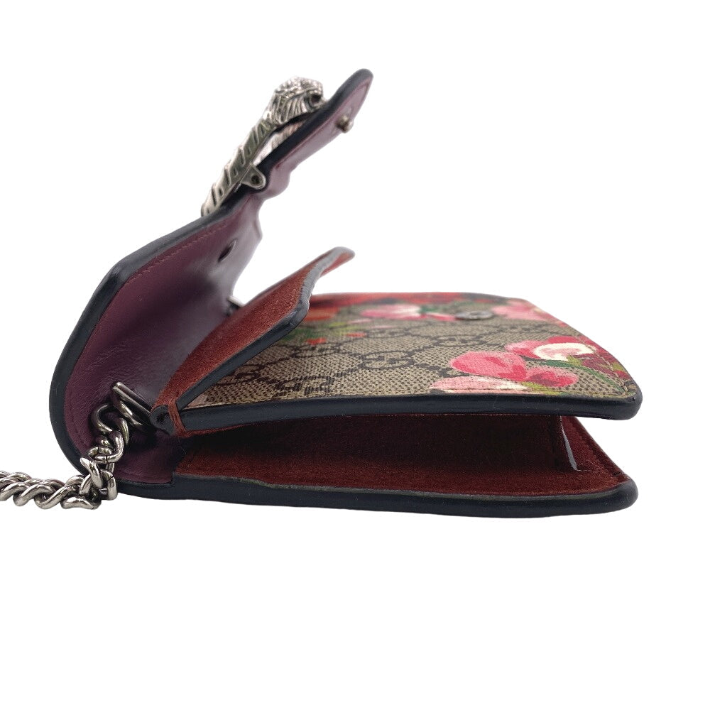 GUCCI Shoulder Bag 476432 PVC, suede Red ChainShoulder GG Blooms Women Used