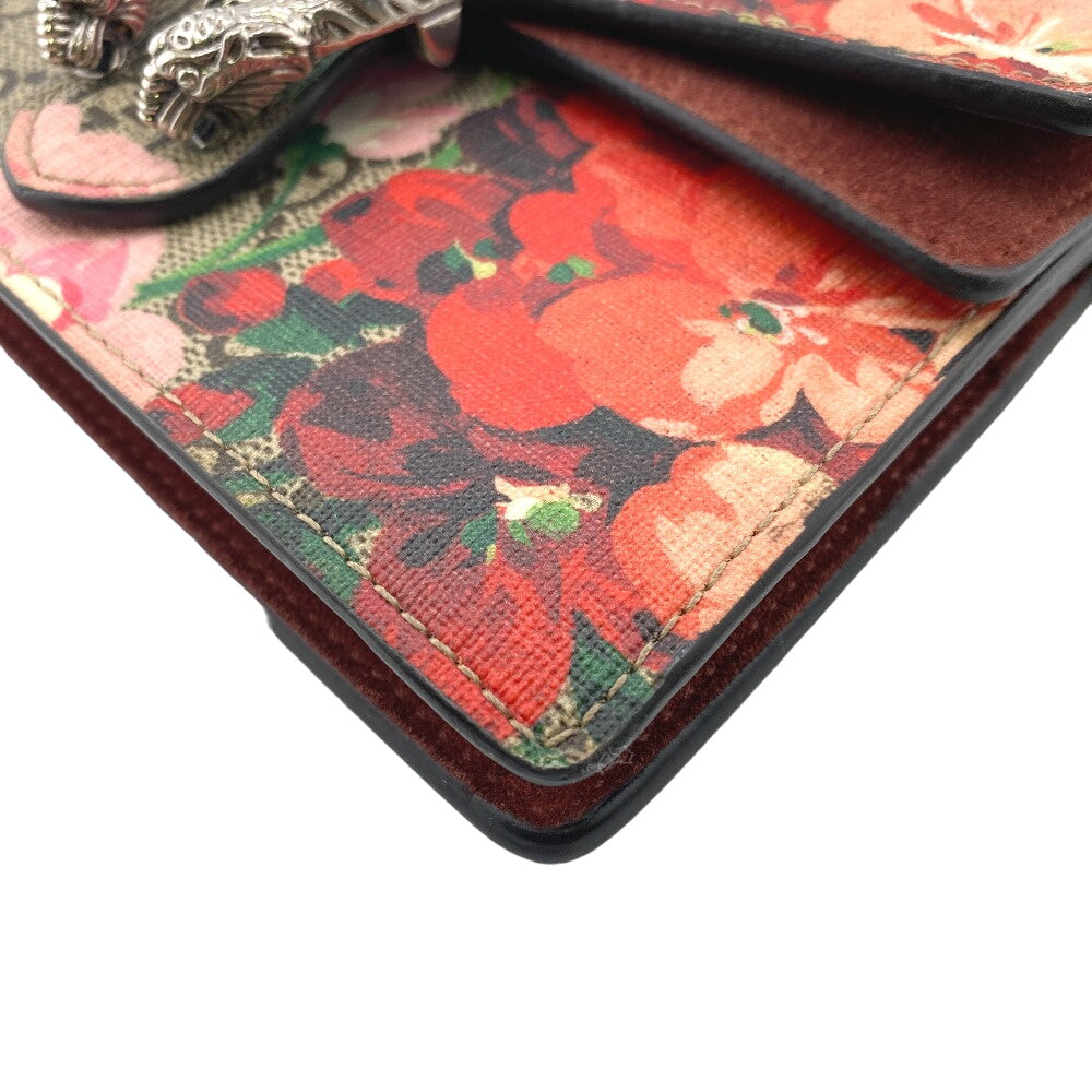 GUCCI Shoulder Bag 476432 PVC, suede Red ChainShoulder GG Blooms Women Used
