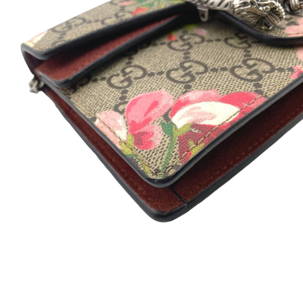 GUCCI Shoulder Bag 476432 PVC, suede Red ChainShoulder GG Blooms Women Used