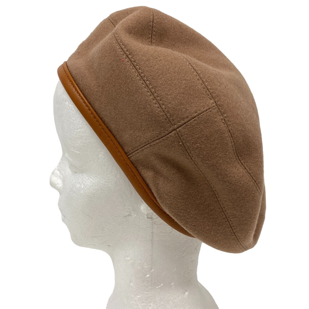 HERMES beret Brown diamond Brown Serie Women(Unisex) 57 Used
